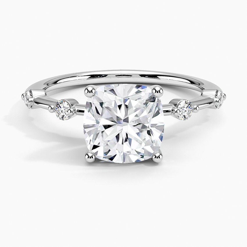 Aime Accent Moissanite Engagement Ring-VOOGME
