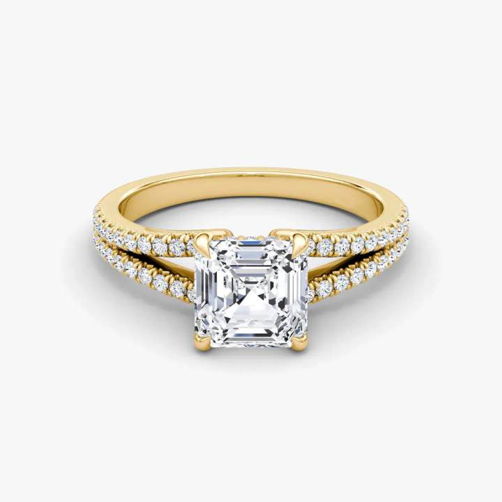 Split Shank Moissanite Engagement Ring-VOOGME