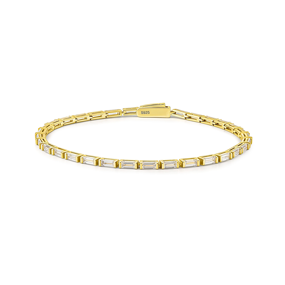 Baguette Moissanite Tennis Bracelet