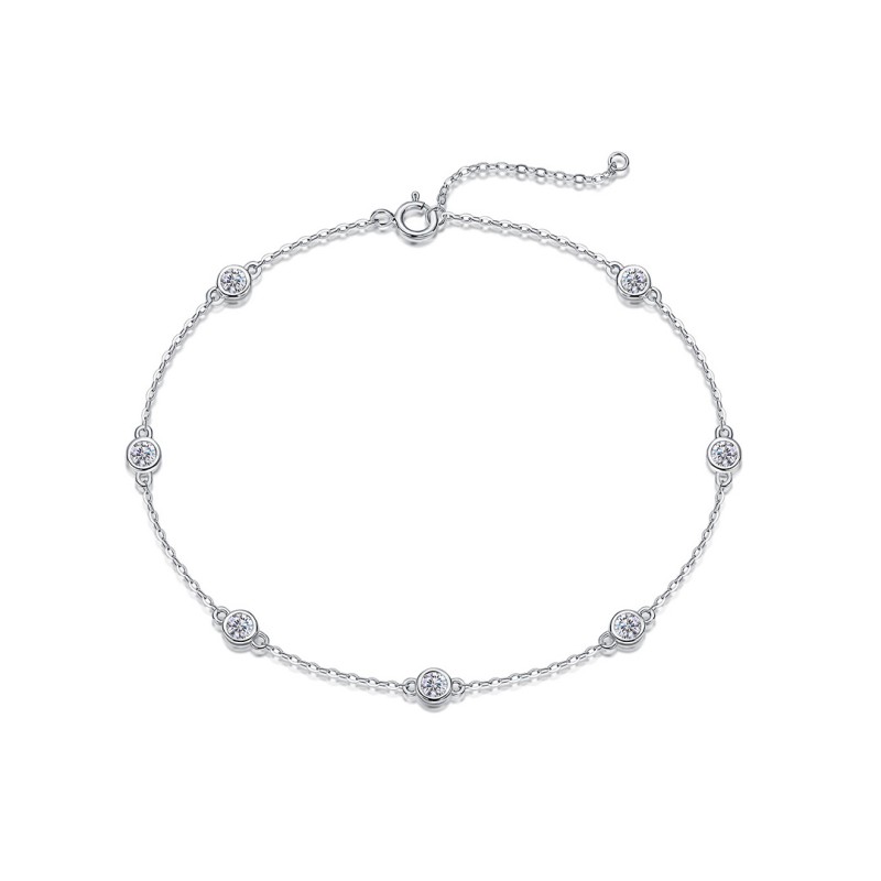 Meme Bezel Moissanite Bracelet