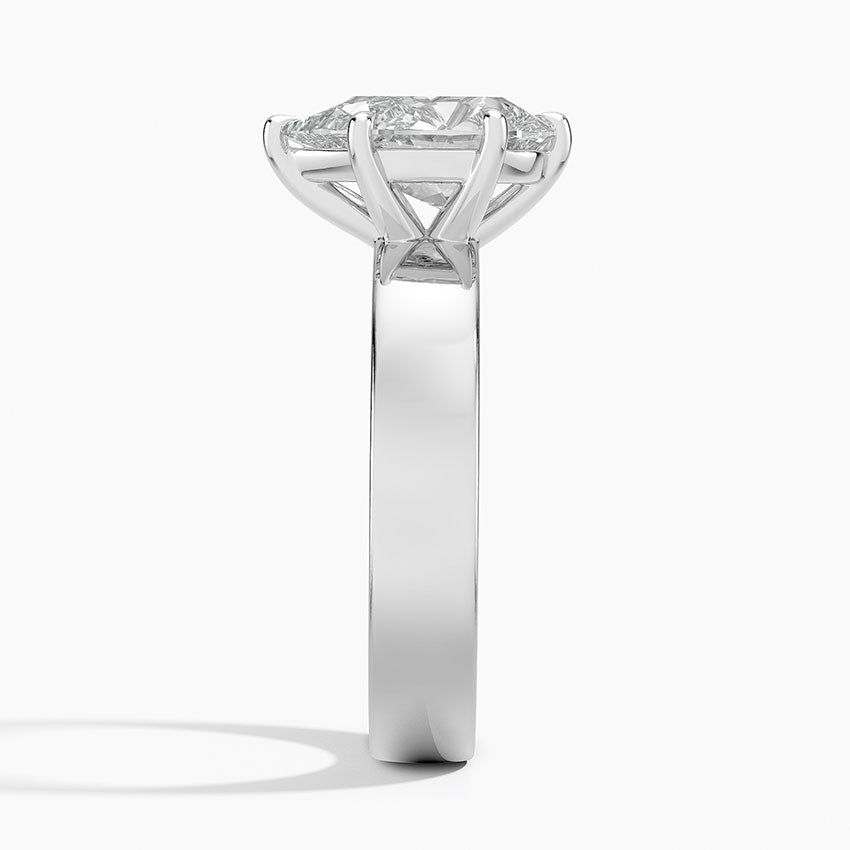 Wide Solitaire Moissanite Engagement Ring-VOOGME