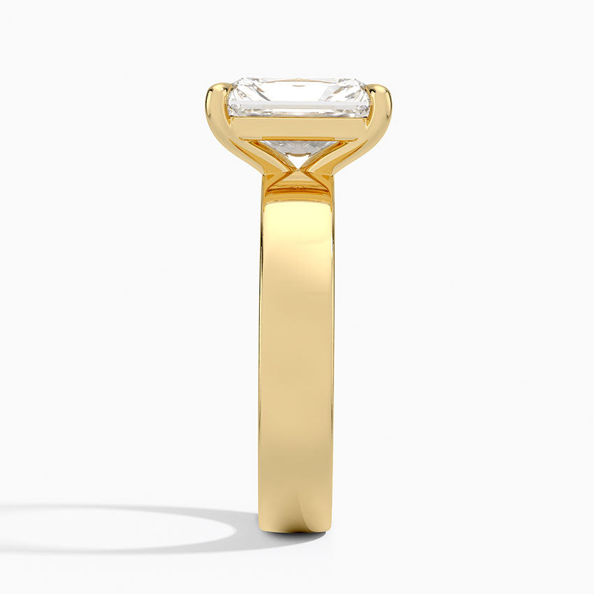 Wide Solitaire Moissanite Engagement Ring-VOOGME