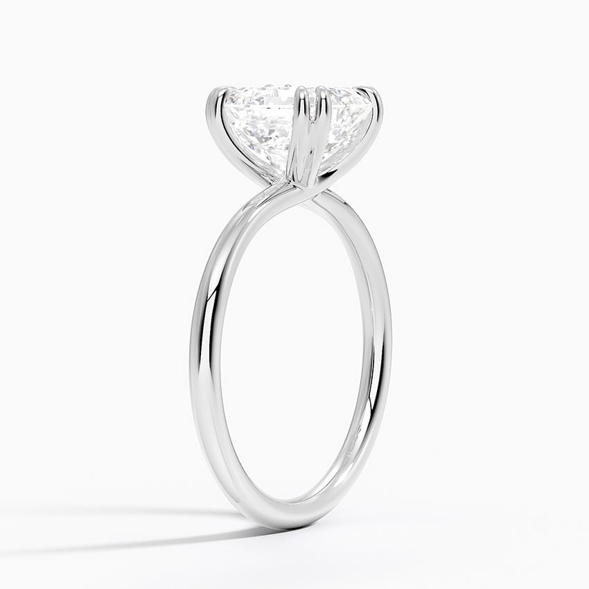 Solitaire Double Claws Moissanite Engagement Ring-VOOGME