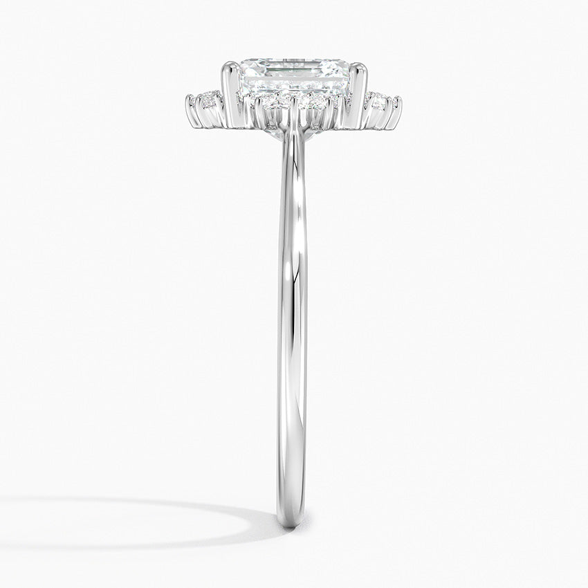 Cosmos Halo Moissanite Engagement Ring-VOOGME