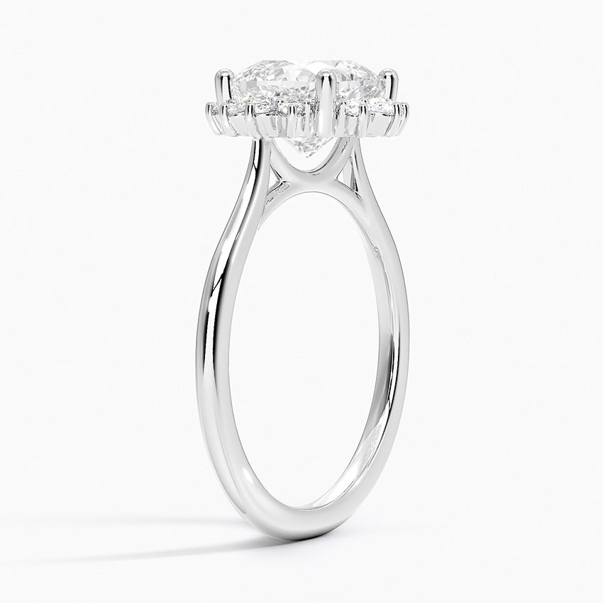 Cosmos Halo Moissanite Engagement Ring-VOOGME