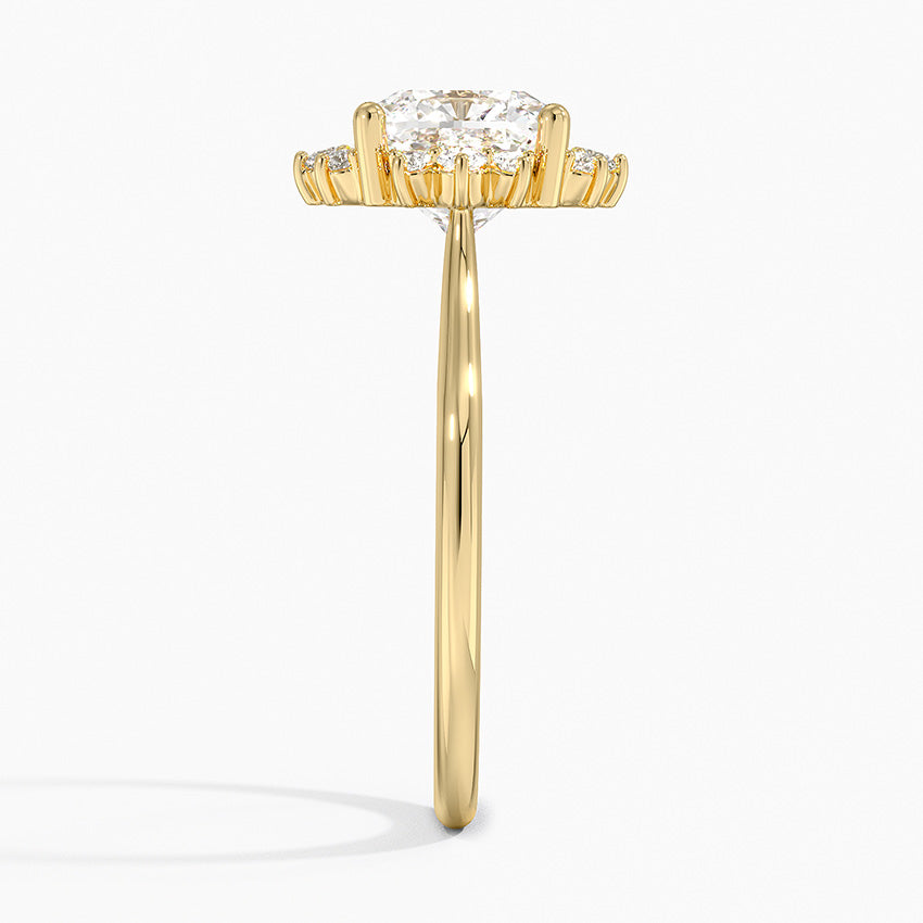 Cosmos Halo Moissanite Engagement Ring-VOOGME