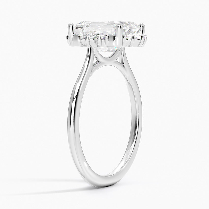 Cosmos Halo Moissanite Engagement Ring-VOOGME