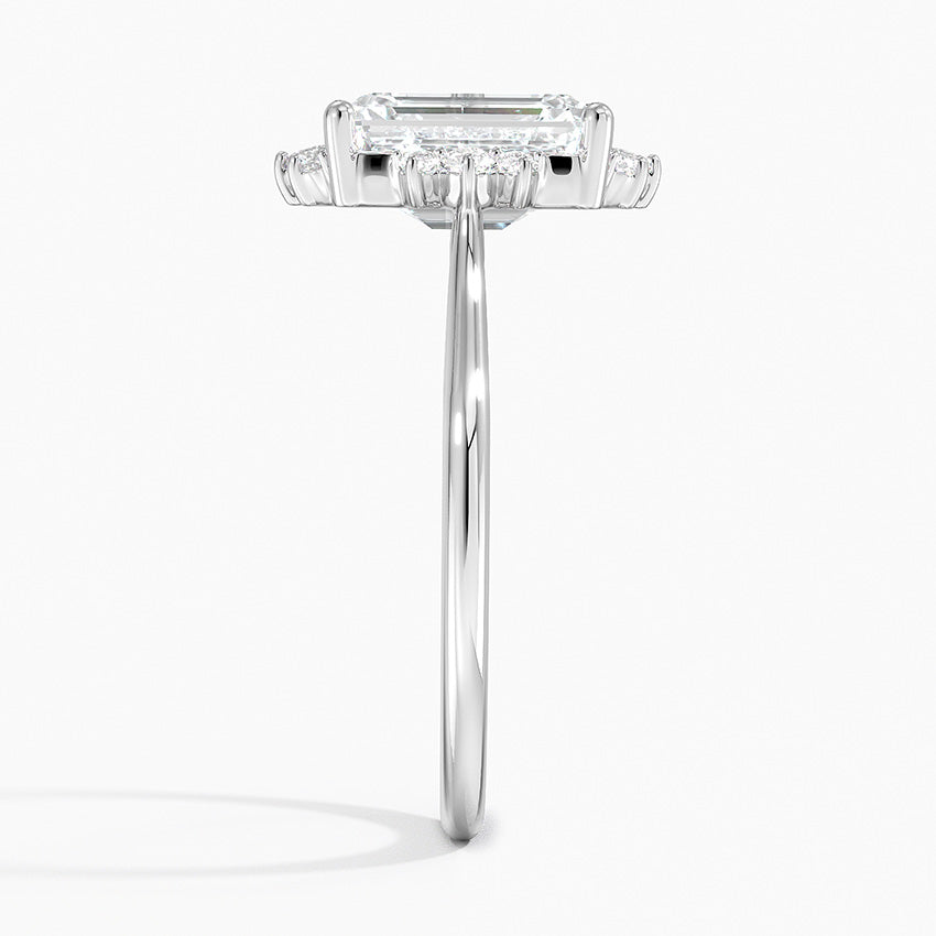 Cosmos Halo Moissanite Engagement Ring-VOOGME