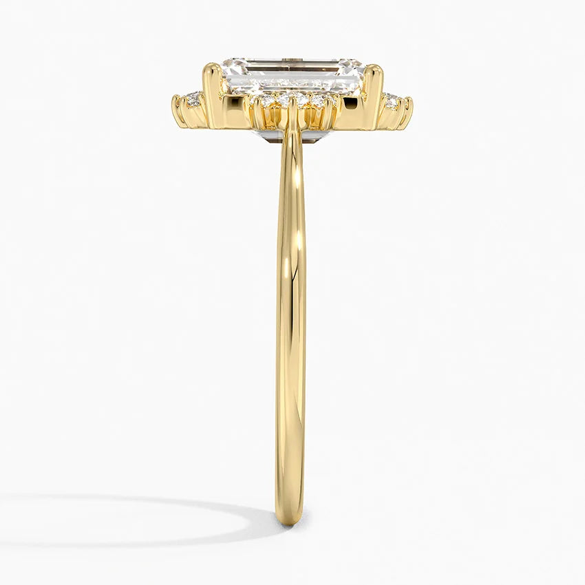 Cosmos Halo Moissanite Engagement Ring-VOOGME