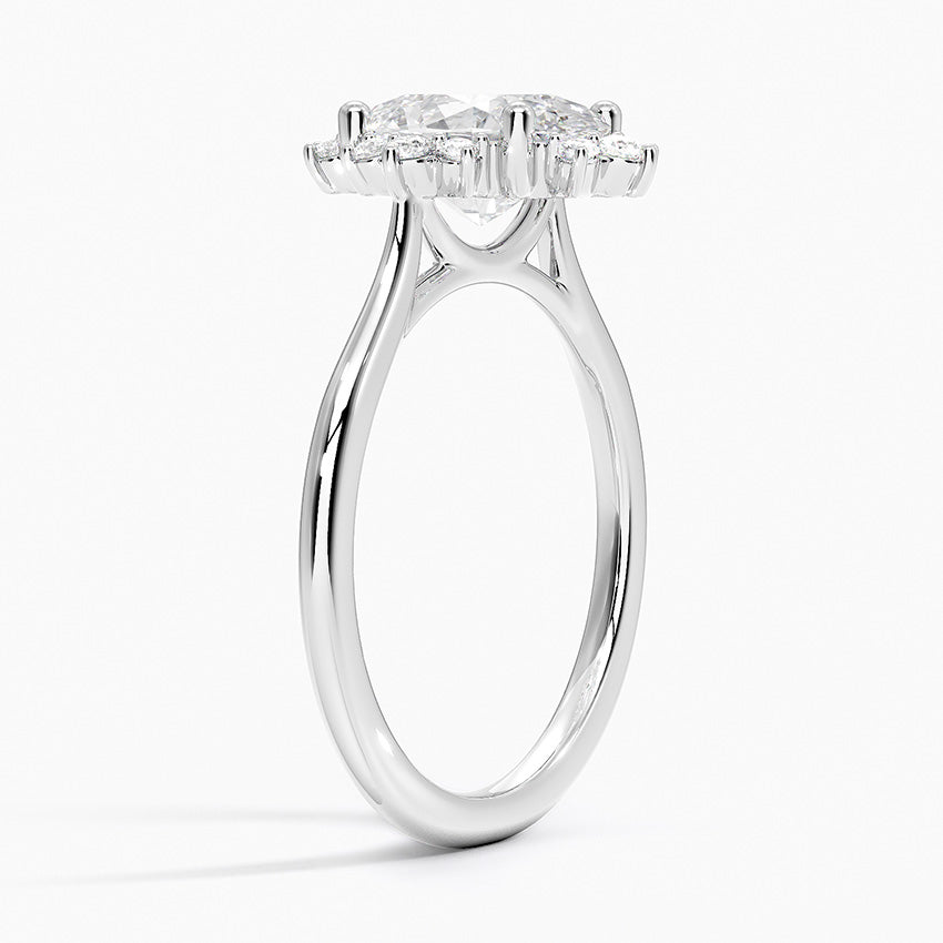 Cosmos Halo Moissanite Engagement Ring-VOOGME
