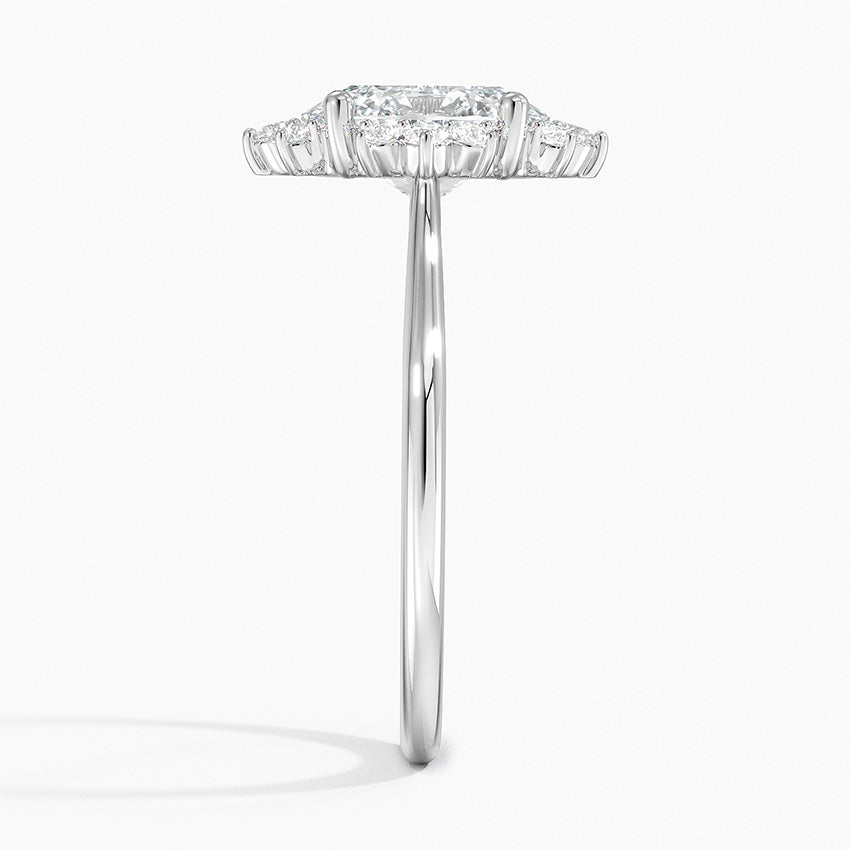 Cosmos Halo Moissanite Engagement Ring-VOOGME