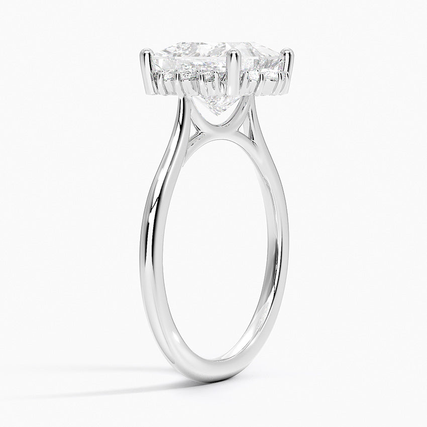 Cosmos Halo Moissanite Engagement Ring-VOOGME