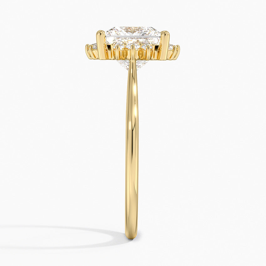 Cosmos Halo Moissanite Engagement Ring-VOOGME