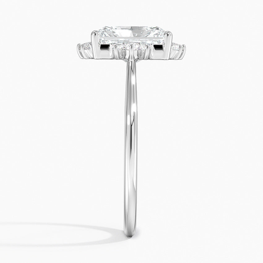 Cosmos Halo Moissanite Engagement Ring-VOOGME