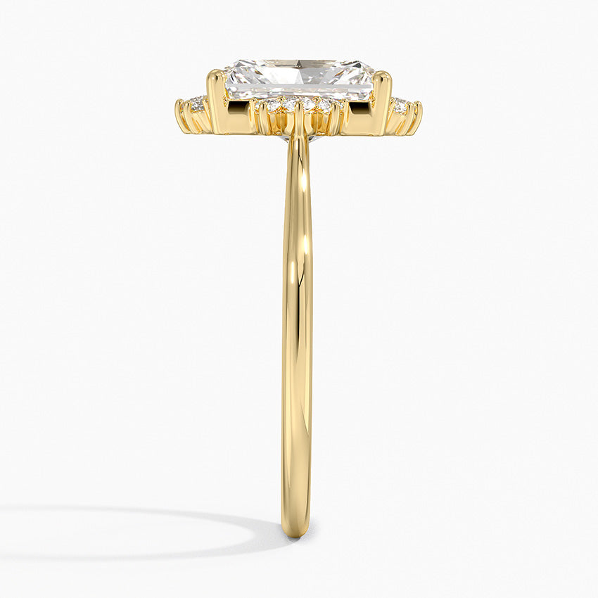 Cosmos Halo Moissanite Engagement Ring-VOOGME