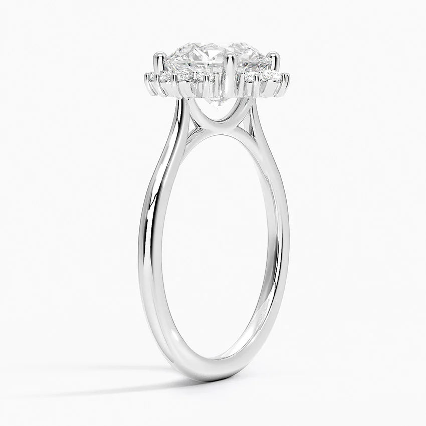 Cosmos Halo Moissanite Engagement Ring-VOOGME