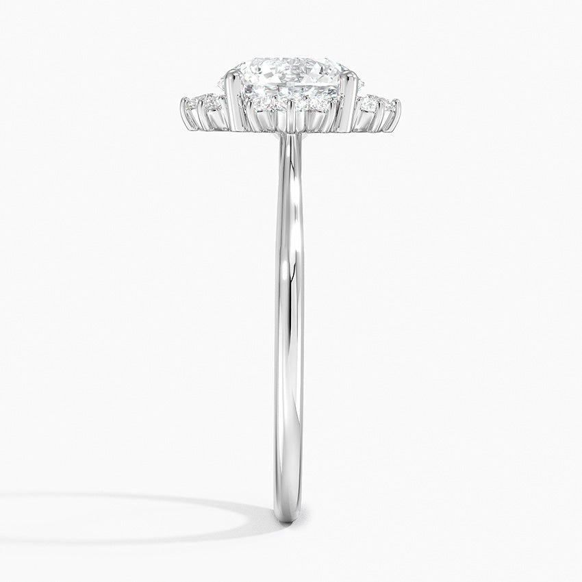 Cosmos Halo Moissanite Engagement Ring-VOOGME