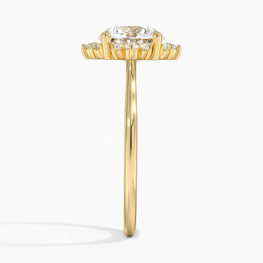 Cosmos Halo Moissanite Engagement Ring-VOOGME