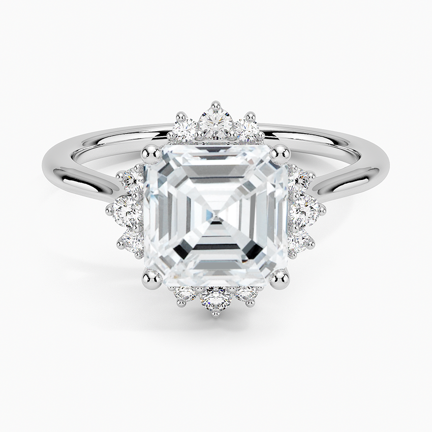 Cosmos Halo Moissanite Engagement Ring-VOOGME