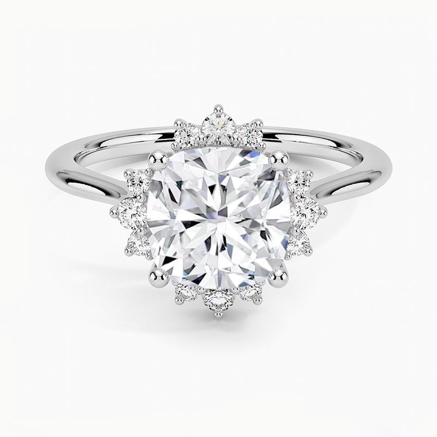 Cosmos Halo Moissanite Engagement Ring-VOOGME