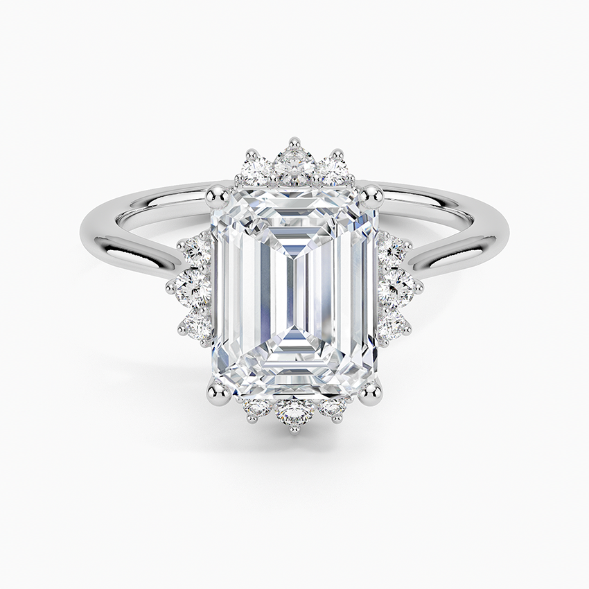 Cosmos Halo Moissanite Engagement Ring-VOOGME