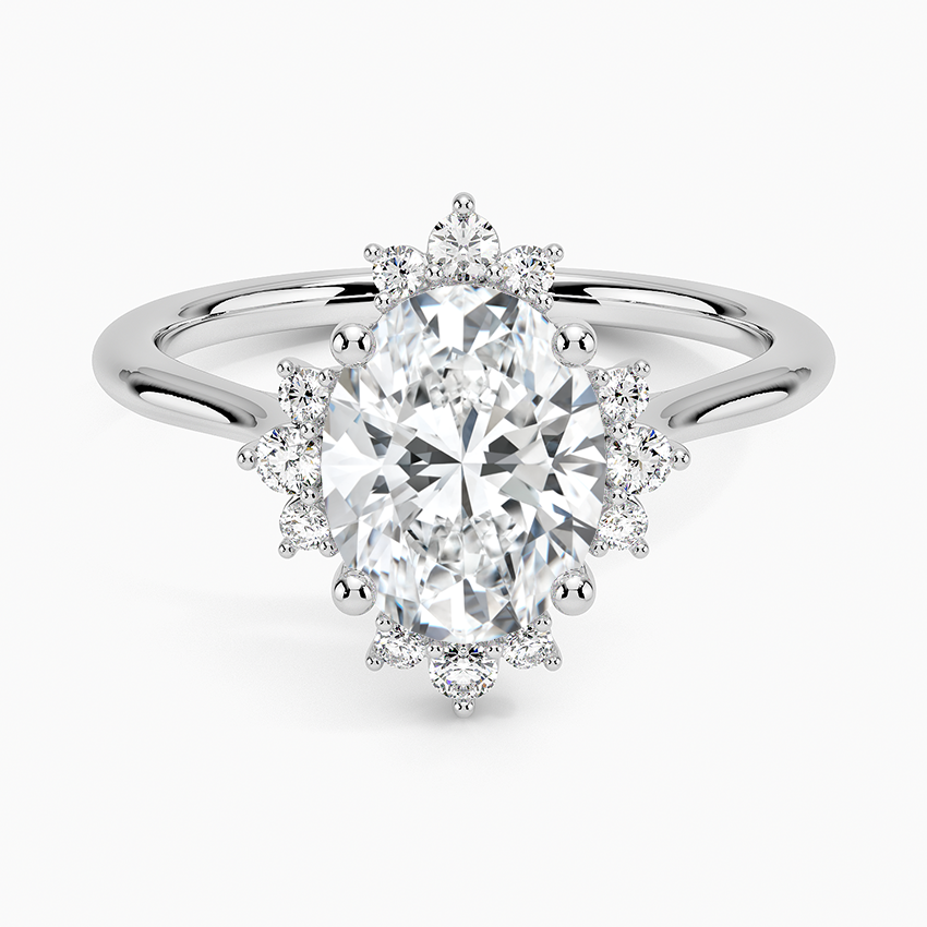 Cosmos Halo Moissanite Engagement Ring-VOOGME