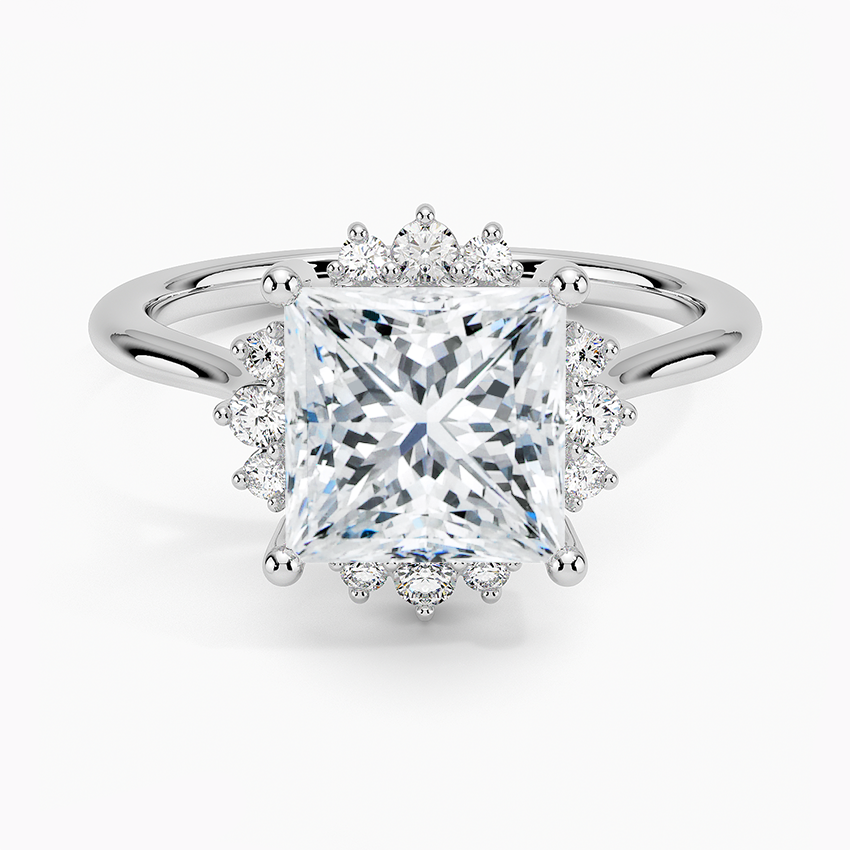Cosmos Halo Moissanite Engagement Ring-VOOGME