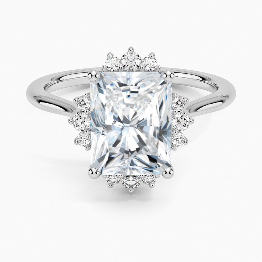 Cosmos Halo Moissanite Engagement Ring-VOOGME
