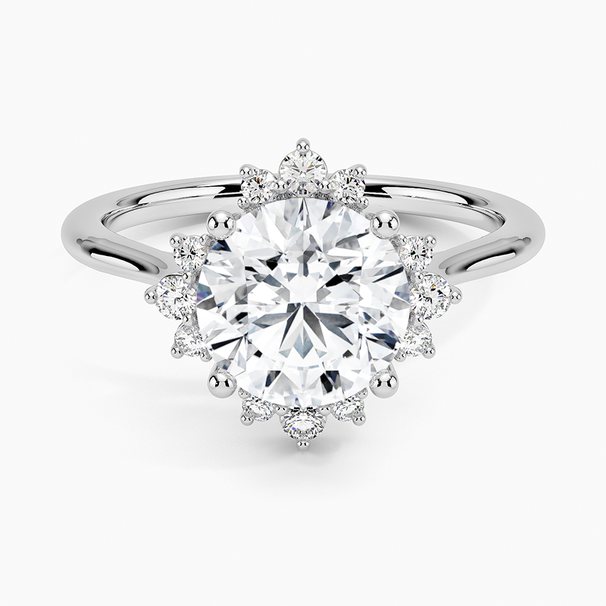 Cosmos Halo Moissanite Engagement Ring-VOOGME