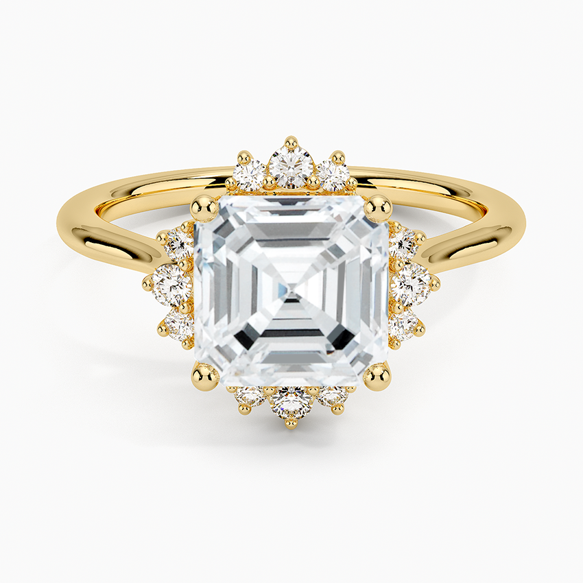 Cosmos Halo Moissanite Engagement Ring-VOOGME