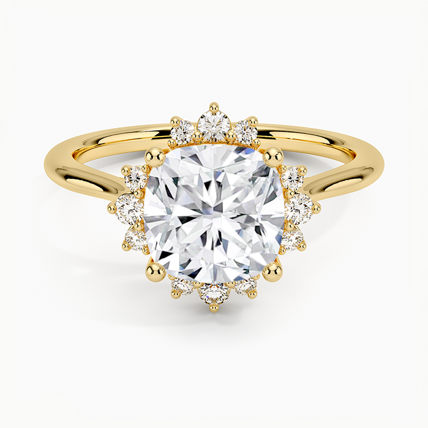 Cosmos Halo Moissanite Engagement Ring-VOOGME