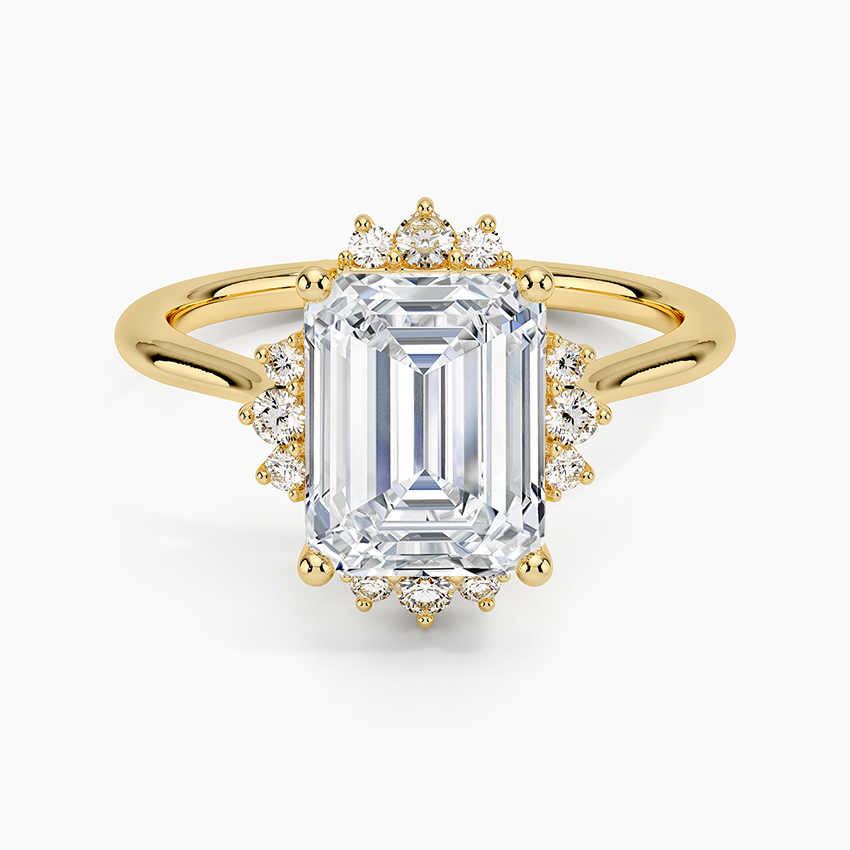 Cosmos Halo Moissanite Engagement Ring-VOOGME
