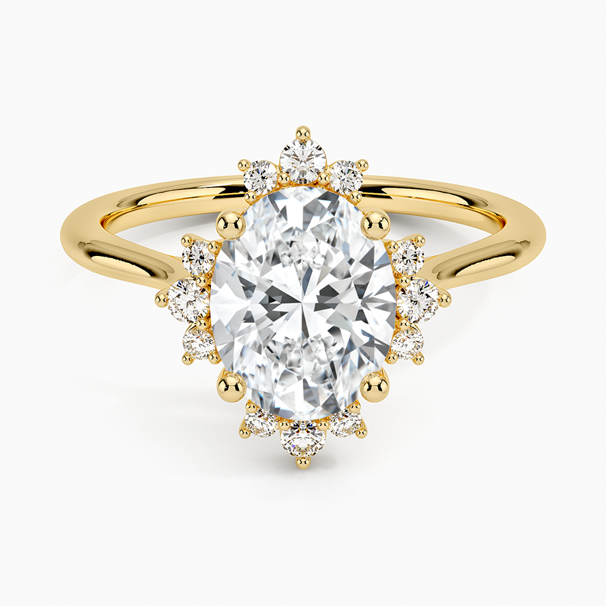 Cosmos Halo Moissanite Engagement Ring-VOOGME
