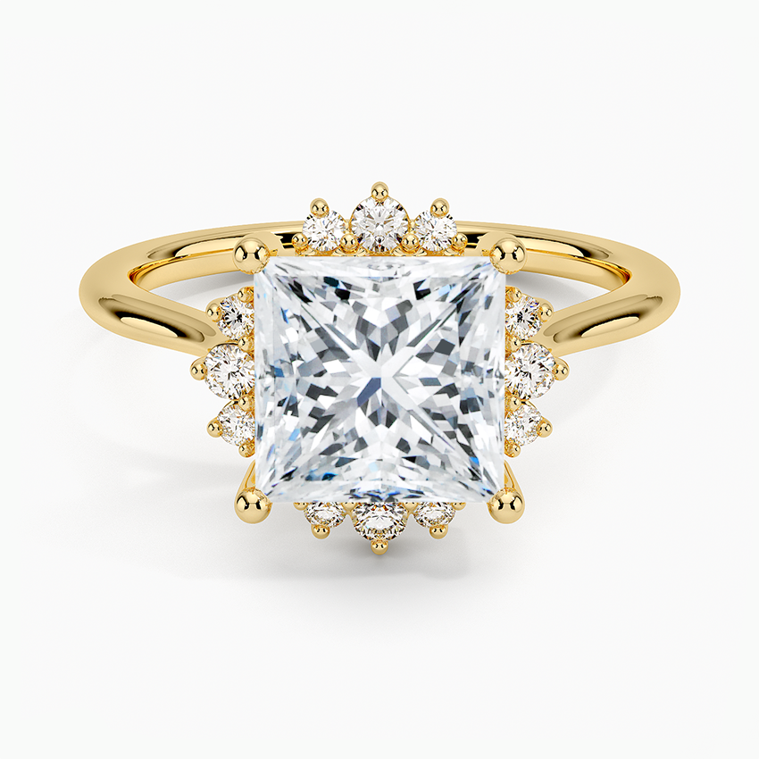 Cosmos Halo Moissanite Engagement Ring-VOOGME