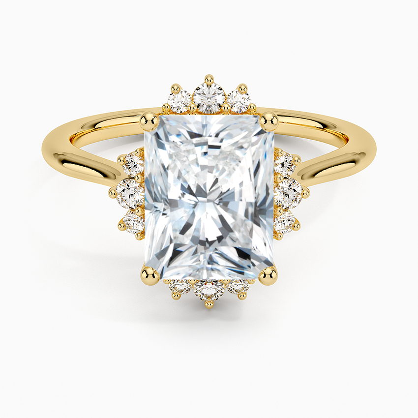 Cosmos Halo Moissanite Engagement Ring-VOOGME