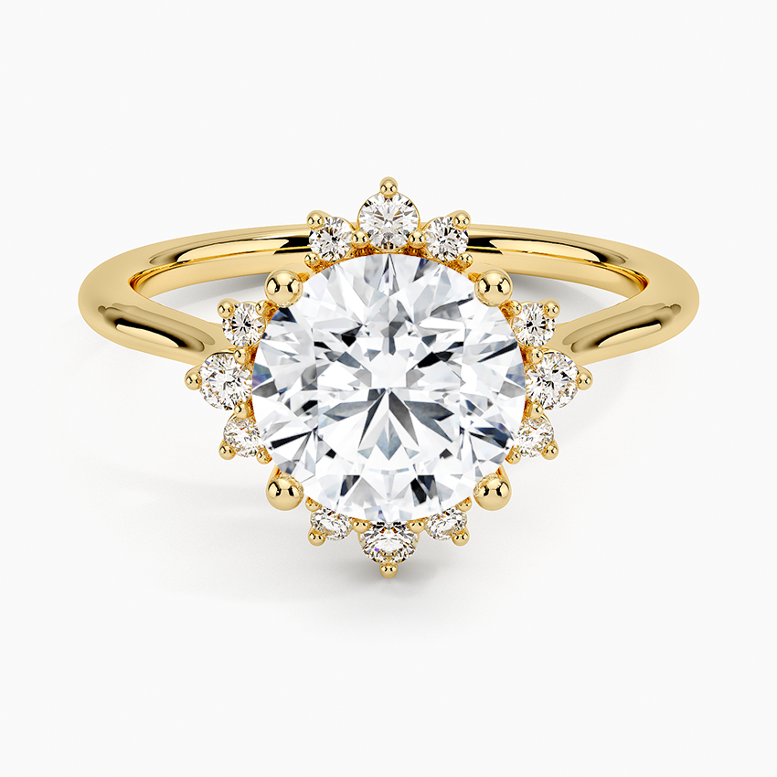 Cosmos Halo Moissanite Engagement Ring-VOOGME