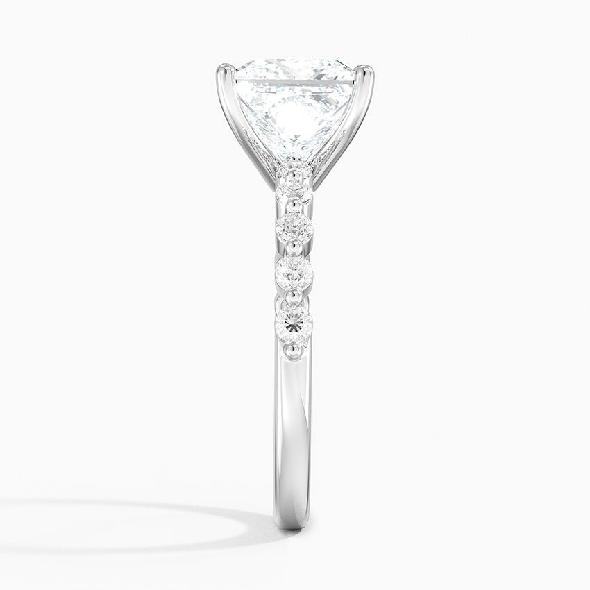 Parcel Sidestone Moissanite Engagement Ring-VOOGME