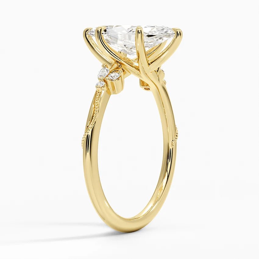 Camelia Moissanite Engagement Ring-VOOGME