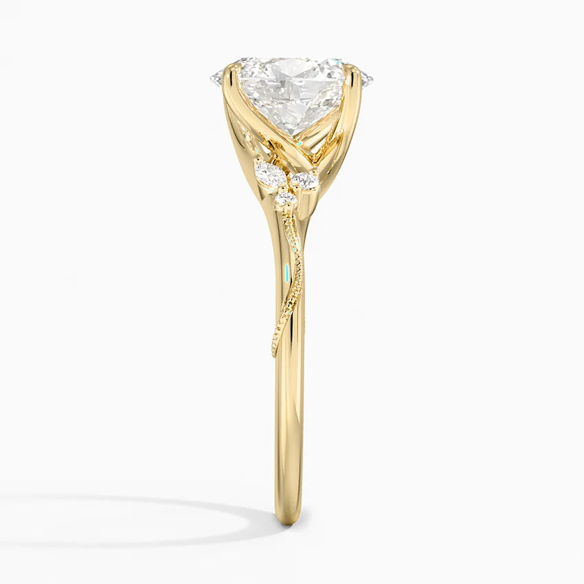 Camelia Moissanite Engagement Ring-VOOGME