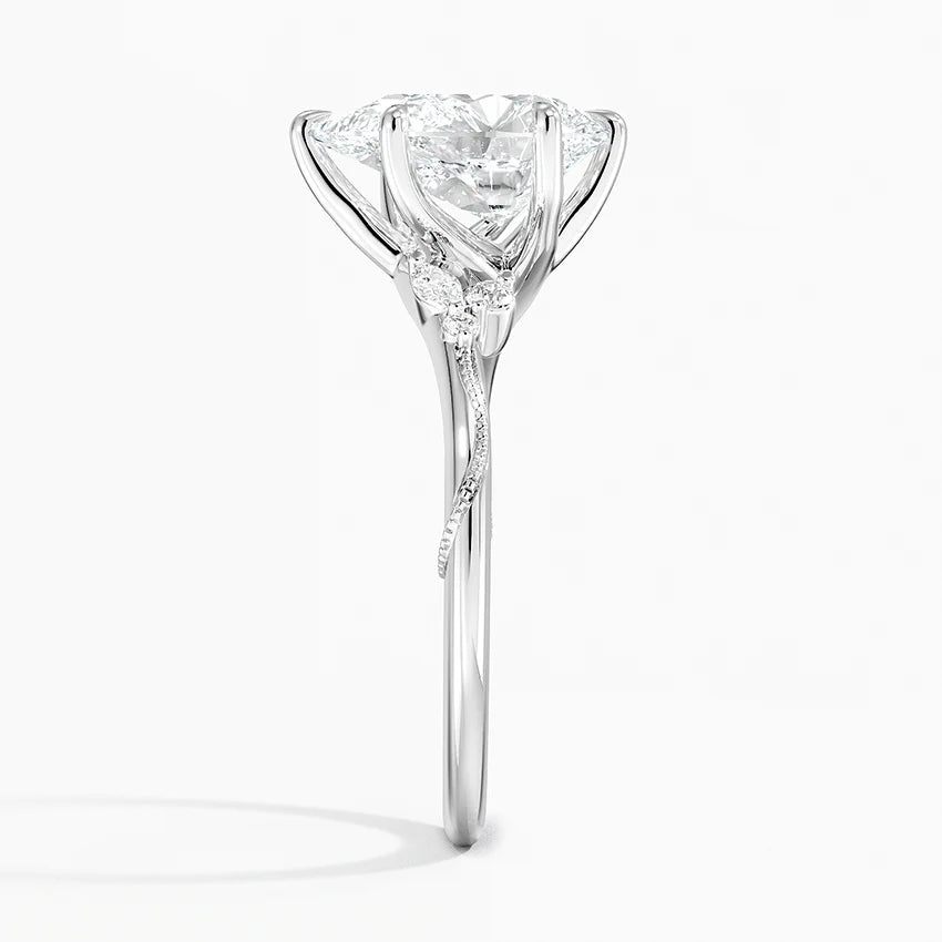 Camelia Moissanite Engagement Ring-VOOGME