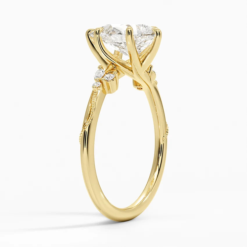 Camelia Moissanite Engagement Ring-VOOGME