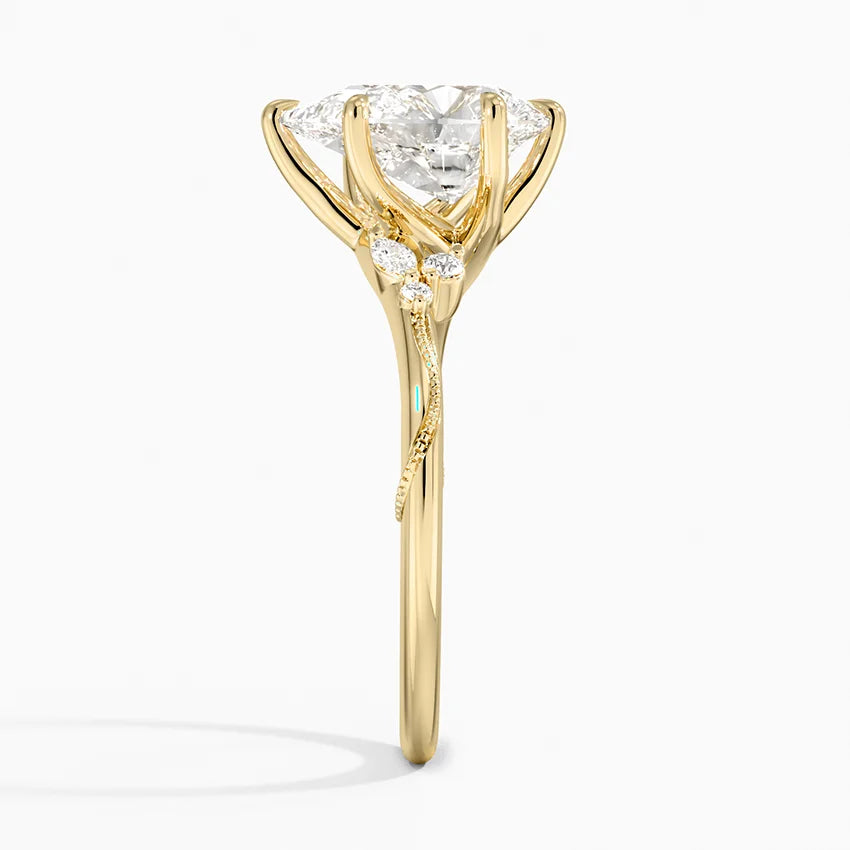 Camelia Moissanite Engagement Ring-VOOGME