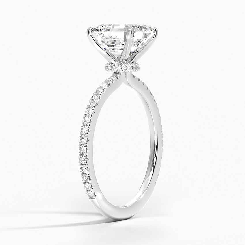 Pave Aura Moissanite Engagement Ring-VOOGME