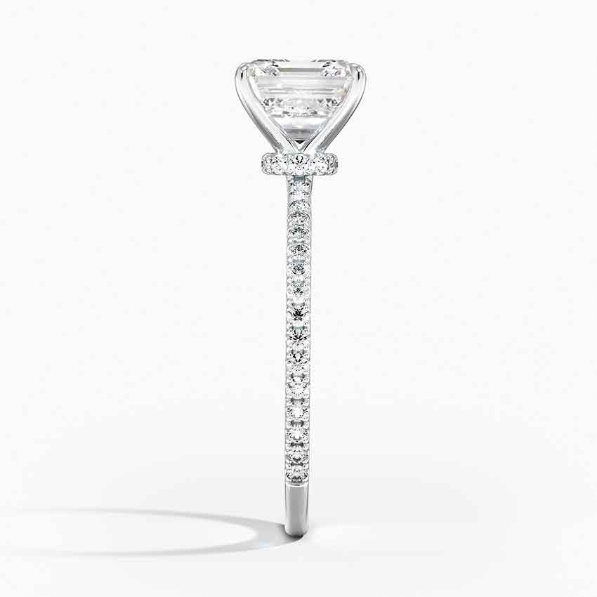 Pave Aura Moissanite Engagement Ring-VOOGME