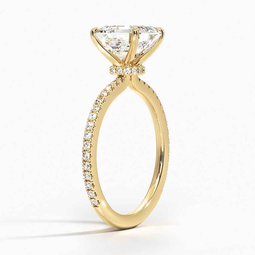 Pave Aura Moissanite Engagement Ring-VOOGME