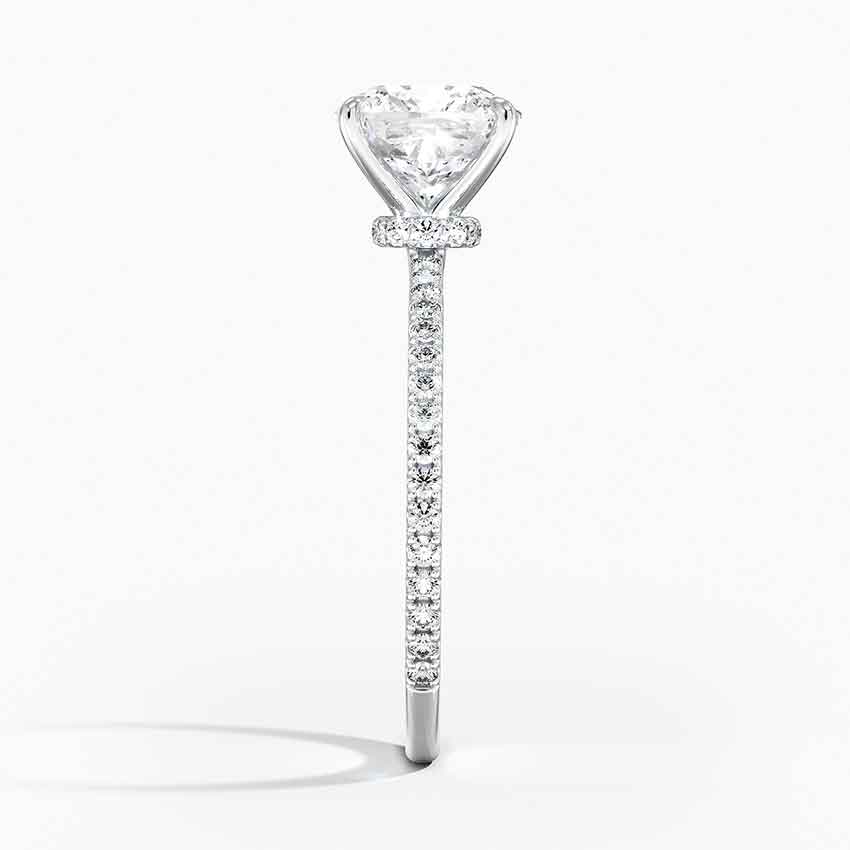 Pave Aura Moissanite Engagement Ring-VOOGME