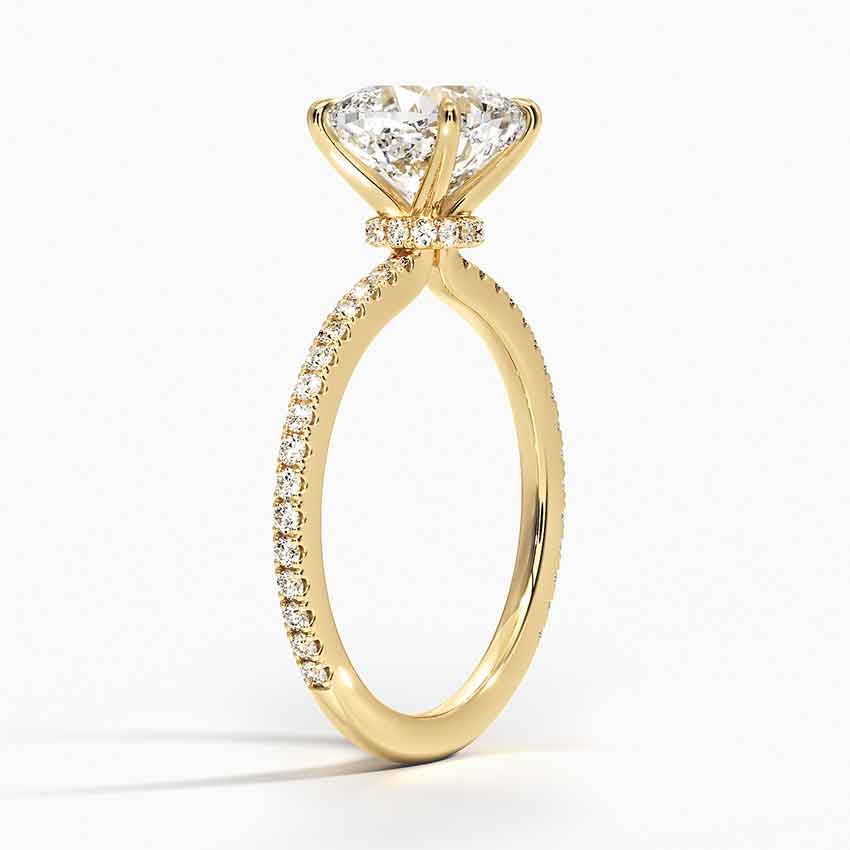 Pave Aura Moissanite Engagement Ring-VOOGME