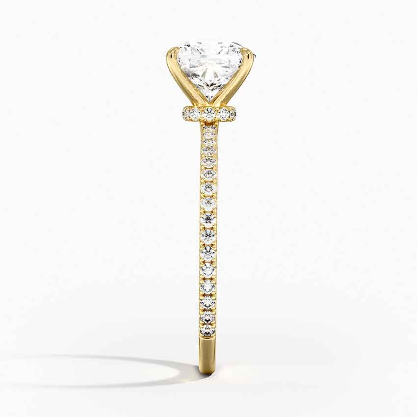 Pave Aura Moissanite Engagement Ring-VOOGME