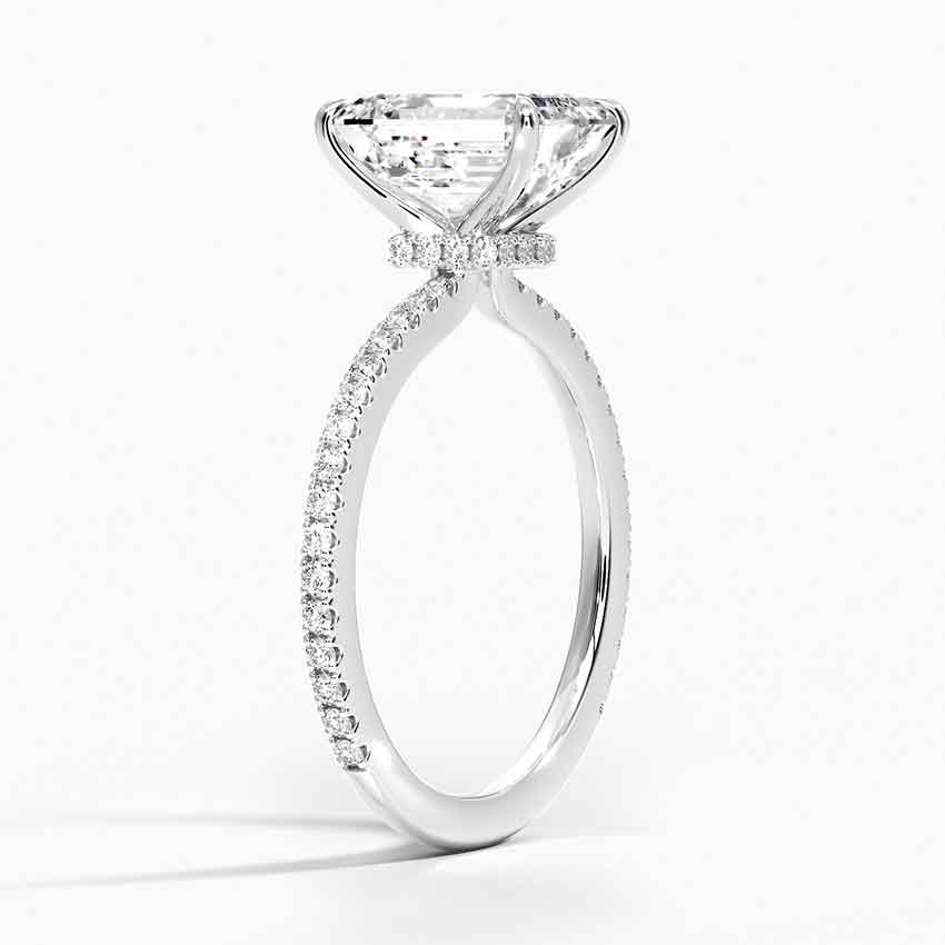 Pave Aura Moissanite Engagement Ring-VOOGME