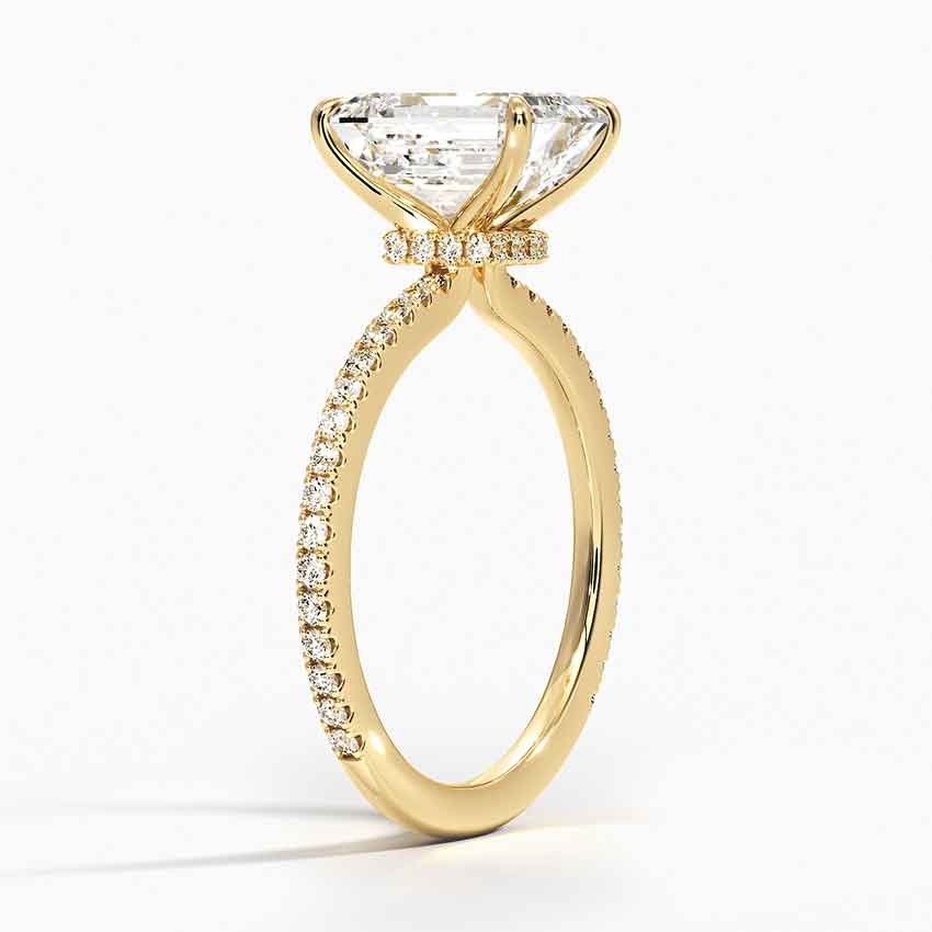Pave Aura Moissanite Engagement Ring-VOOGME